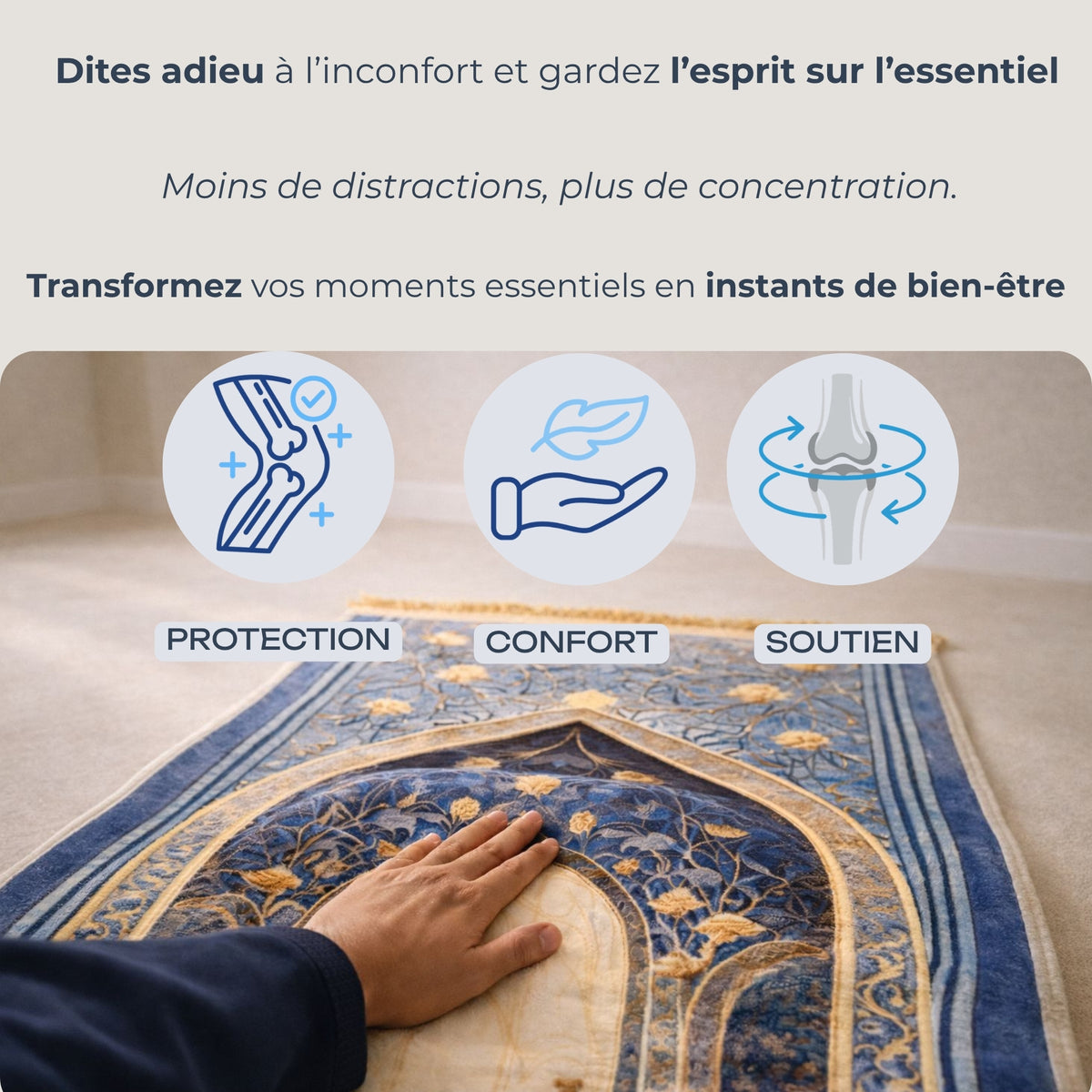 Tapis de prière ergonomique HIRA