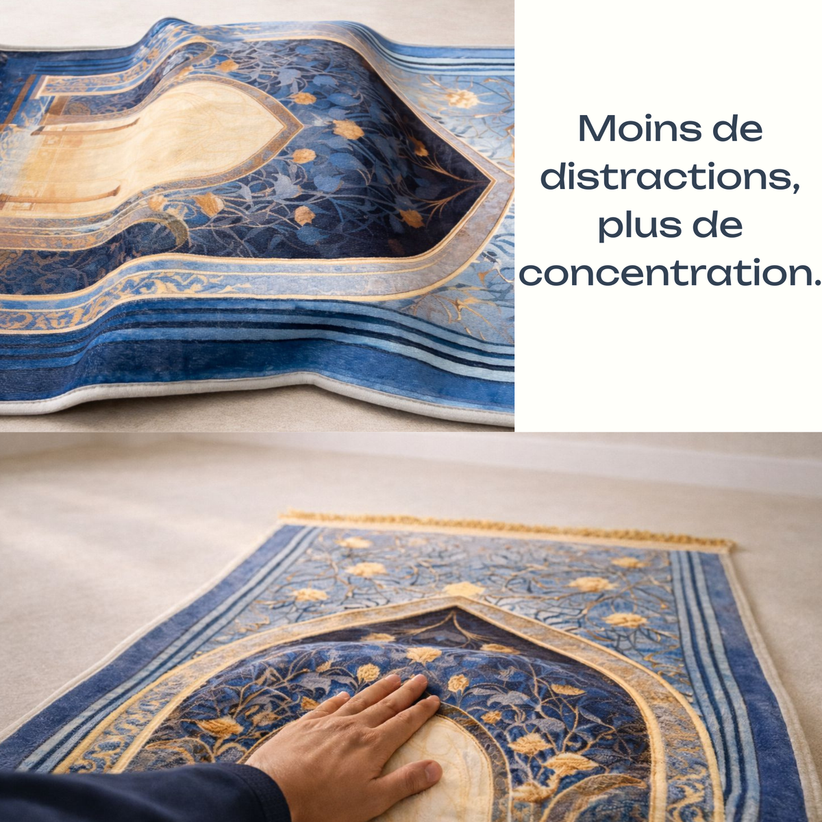 Tapis de prière ergonomique
