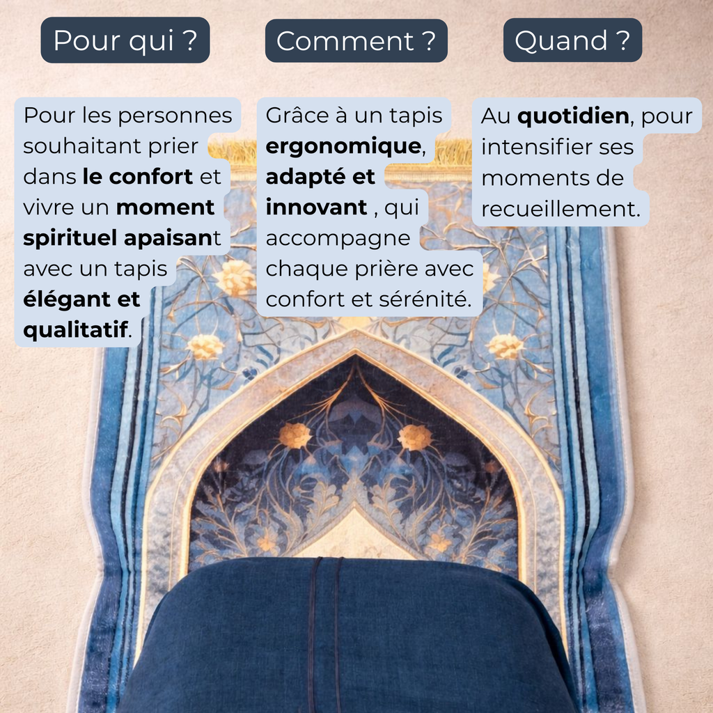 Tapis de prière ergonomique