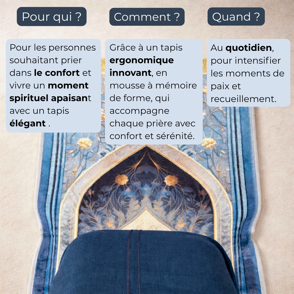 Tapis de prière ergonomique HIRA